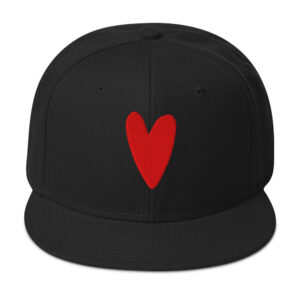 Snapback Hat with heart