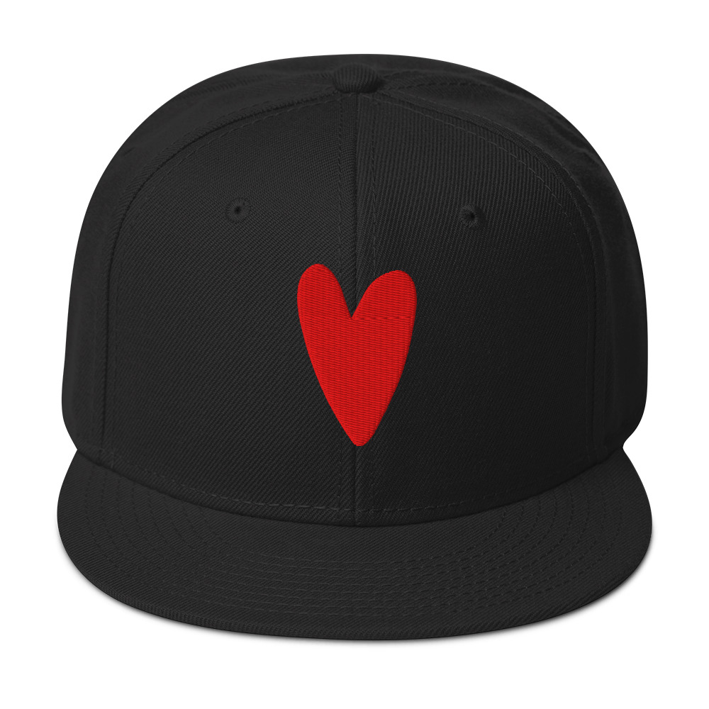 Snapback Hat with heart
